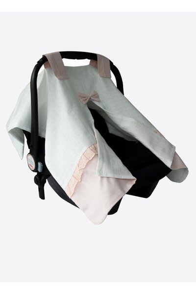 kitikate Zen muslin stroller cover pink