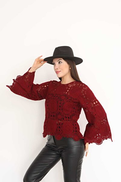 DM DİLAN MODA Women's Crochet Standard Size Bluz