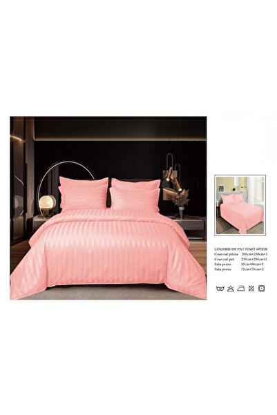 Unicorn Concept Plain double bed linen, Finet, 6 pieces, Salmon