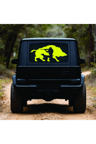 StickITsibiu Bear Hunter – Stickere Auto 4×4 Off-Road – Dimensiuni 60x27 cm.