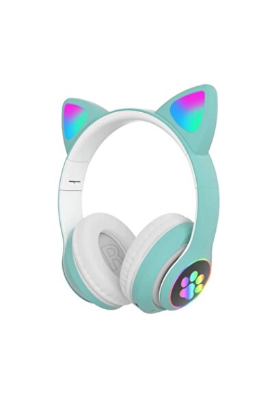 OEM Wireless On-ear Cat Ear Headphones - Light Blue (Turquoise)