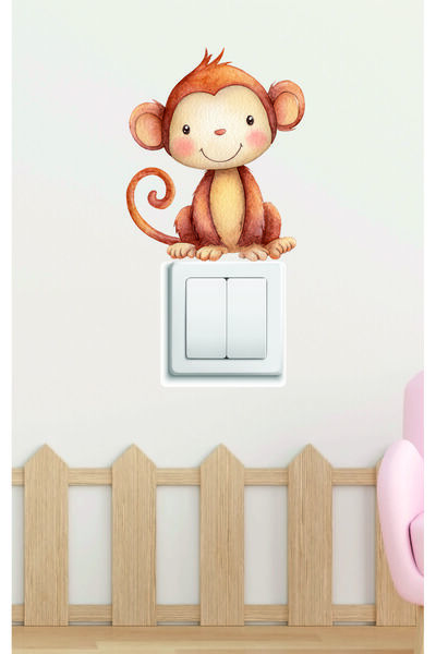 mibales ملصق حائط على شكل قرد صغير