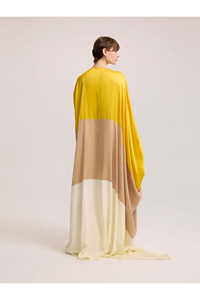 BAQA Brown Draped Long Dress