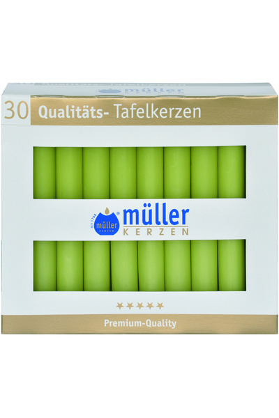Mueller kerzen σετ 30 πράσινων κεριών τραπεζιού