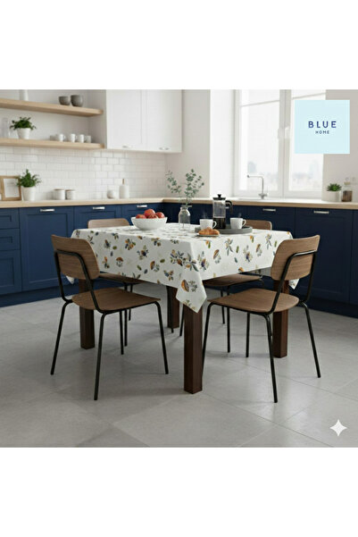 Blue Home 🆕 Fiesta Lux Pvc Fiber Tablecloth - Waterproof Modern Pattern Kitchen and Dining Table Cover.