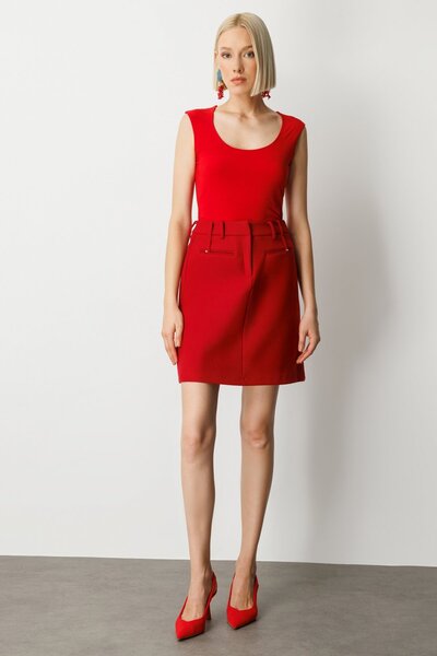 Ekol Mini Skirt with Accessory Detail