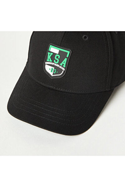Juniors KSA National Day Print Cap with Hook and Loop Strap Closure