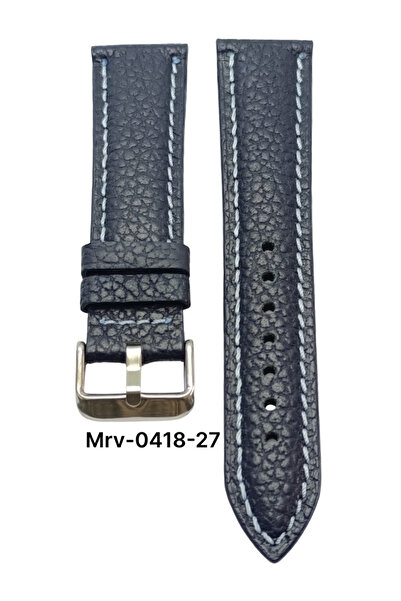 Mrv 22 MM-MRV BOMBELİ LACİVERT FLOTUR AÇIK MAVİ DİKİŞ DERİ KORDON