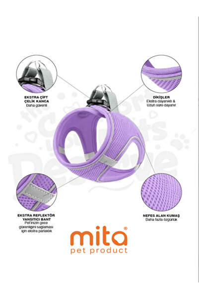 Mita Set of 12 Air Mesh 3XS Breast Collar Lila