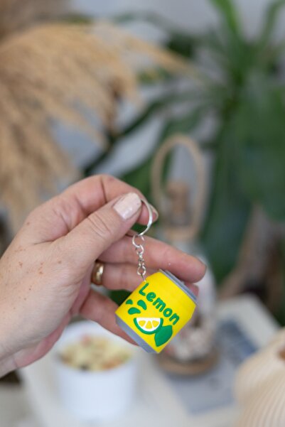 Modello Craft سلسلة مفاتيح على شكل مشروب الليمون الغازي - مخفف للتوتر