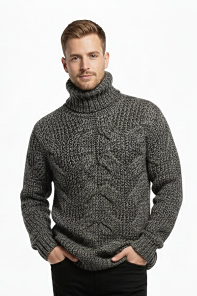 Pulltonic Erkek Balıkçı Yaka Kalın Kazak