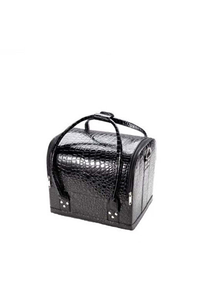 Cosmeticos Cosmetic bag with organizer, crocodile leather look, Beauty Case -...