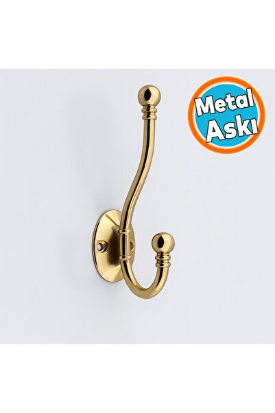 NZB Metal Askı Bronz Vestiyer Portmanto Dolap Askılık Askılığı Duvar Banyo Mutfak Elbise Kıyafet Askısı