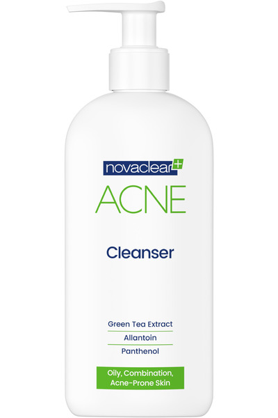 Novaclear CURĂȚĂTOR PENTRU ACNEE 150ml - Demachiant facial cu ceai verde, pan...