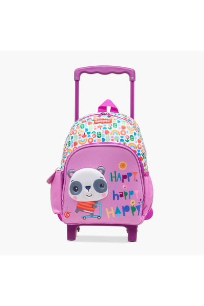 FISHER PRICE Fisher- Printed Trolley Backpack with Retractable Handle and Zip Closure