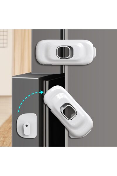 Generic Mikakoz Child Safety Cabinet & Refrigerator Locks, 6-Pack, White