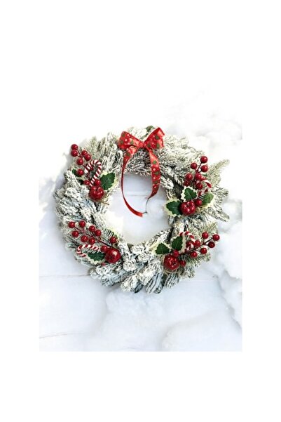 OEM Christmas Wreath, 3D Artificial Pine Made of Silicone, Diameter 40 cm