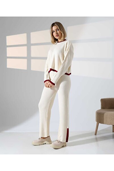 Cemre Life New Deux Women's Slit Piece Knitwear Set