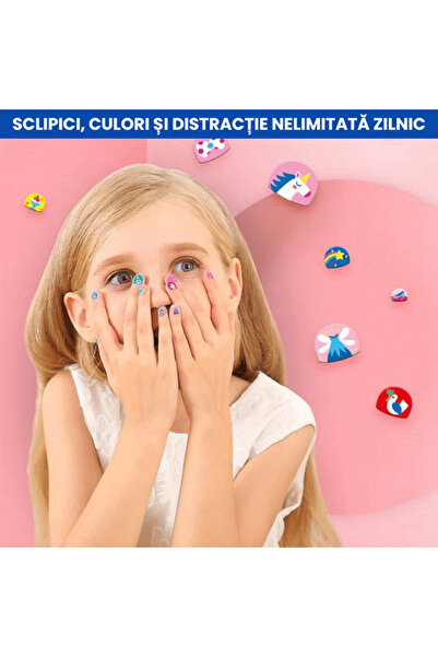 OferteTop Set of 520 Colorful Nail Stickers for Kids, Durable and Easy to Apply