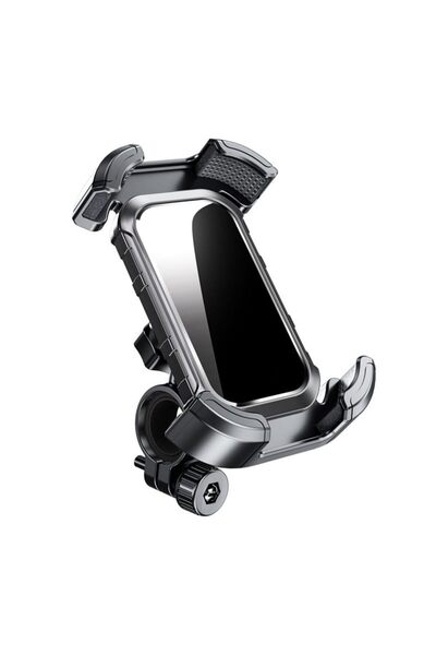 JZS Motorcycle Phone Mount 360° Rotatable Bike Holder for Handlebar Light Black