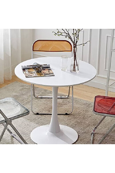 NKX Modern White Tulip Side Table