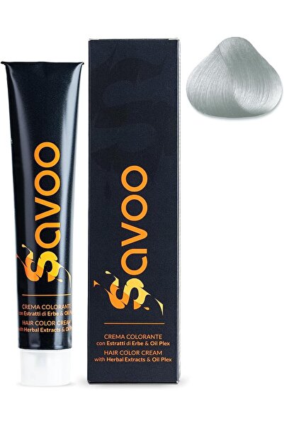 SAVOO Hair Color Cream #11.012 Light Silver Ash Blonde (100ml)