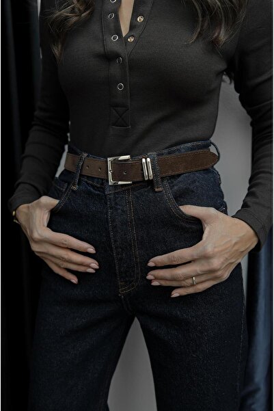 Havoş Dark Navy Blue Leg-Cut Belted Jeans