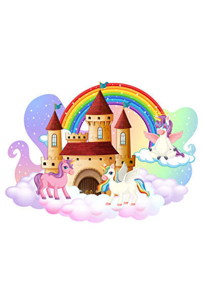 4Decor Autocolant decorativ – Lumea unicornilor 115x85cm