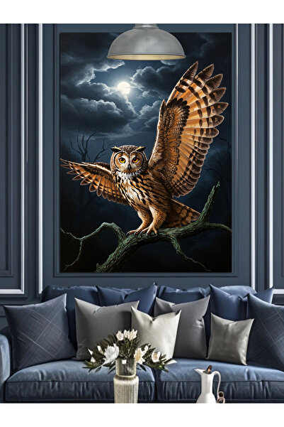 KanvasSepeti Night Wings Pictură în ulei de înaltă calitate texturat Canvas C...