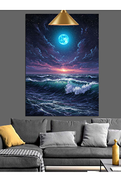 KanvasSepeti Dulunay Deniz Pictură în ulei de înaltă calitate texturat Pânză ...