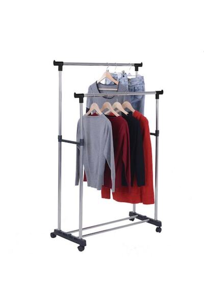 OEM Suport metalic dublu pentru haine și încălțăminte, cu înălțime reglabilă