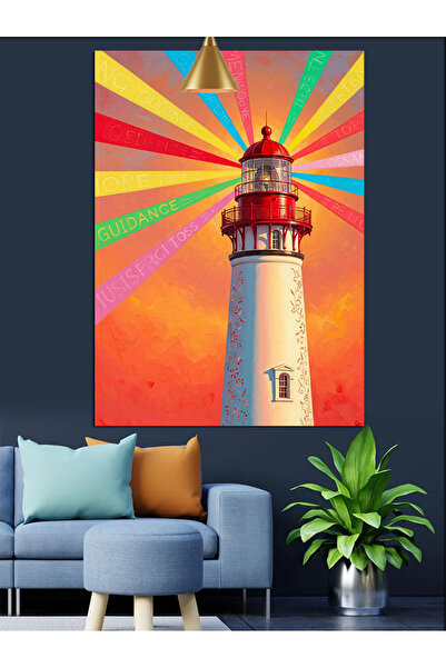 KanvasSepeti Gökkuşağı Işıkları Pictură în ulei de înaltă calitate texturat C...