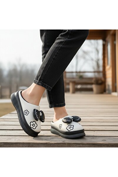 OEM Women's fluffy slippers, with decorative bow, for indoors or short outdoor outings, L736