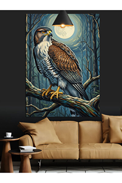 KanvasSepeti Sedând pe copac Pictură în ulei de înaltă calitate texturat Canv...