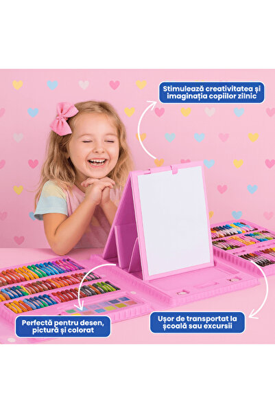 OferteTop Complete Drawing Kit For Children With 208 Pieces And Integrated Stand