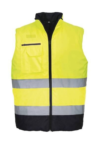 PORTWEST Vestă termică de protecție HI-VIS bicoloră, S267 M galbenă
