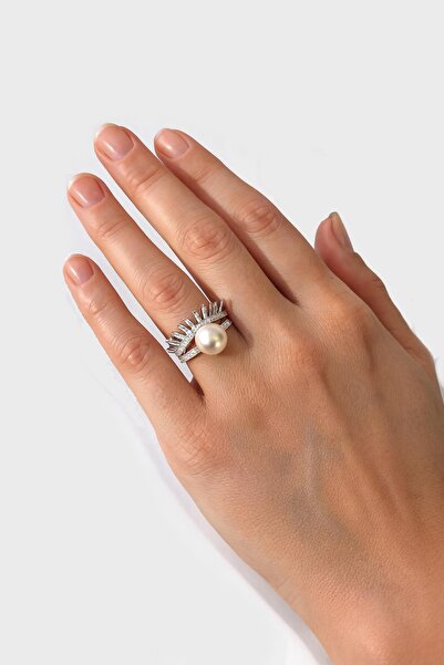 New Obsessions Pearl Detailed Women's Ring