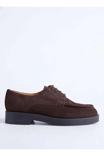 VARNAS Men's Brown Genuine Suede Lace-Up Shoes - Cresta
