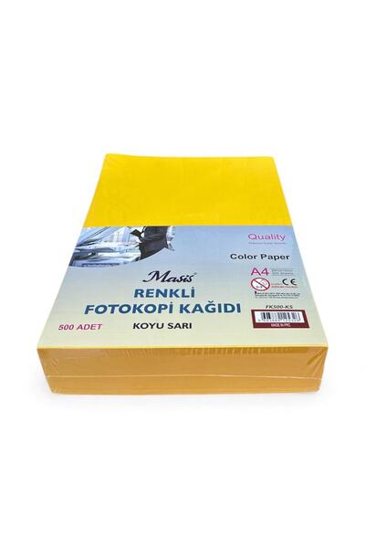 Masis A4 Renkli Fotokopi Kağıdı 500 lü Koyu Sarı