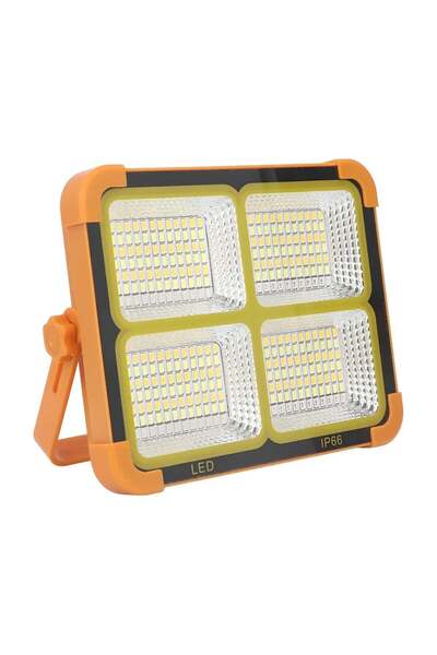 BLOOMING TIME مصباح عمل محمول يعمل بالطاقة الشمسية، كشاف LED قابل لإعادة الشح...