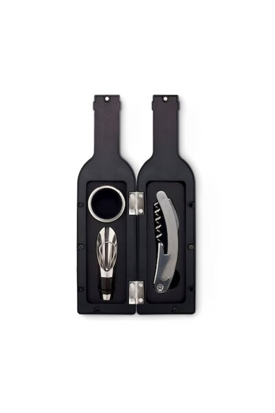 OEM Bottle-shaped corkscrew set with 3 wine accessories