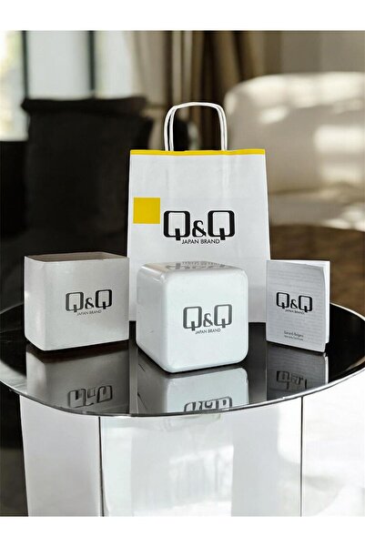 Q&Q Steel Cord 2 Years Warranty 3 Atm Water Resistant Wristwatch+Bracelet Gift Qq.1001.R2