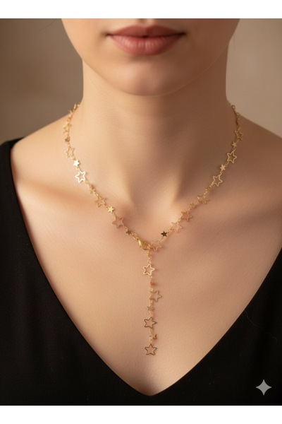 RM Bijuteri Yeni Sezon Yıldızlı Y Kolye