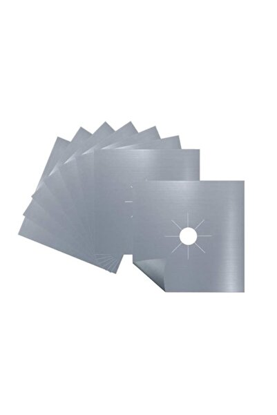 OEM Set of 8 Starlight Reusable Teflon Stove Protector Sheets, 0.12 mm, 27x27 cm, Silver