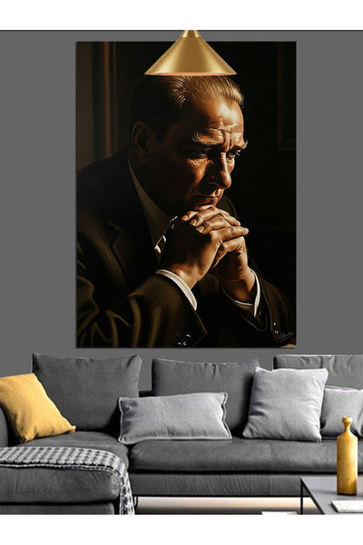 KanvasSepeti Mustafa Kemal Υψηλής ποιότητας ελαιογραφία Με υφή Καμβάς ζωγραφι...