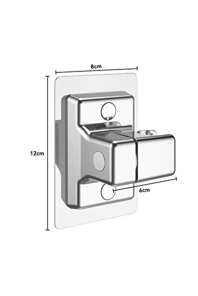 JZS Shower Head Holders, Adjustable Wall Mount Bracket 2PCS Silver