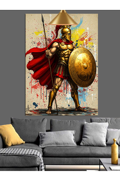 KanvasSepeti Războinic roman Pictură în ulei de înaltă calitate texturat Canv...