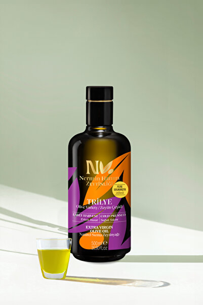 Nermin Hanım Zeytinliği Trilye-Filtresiz Erken Hasat Soğuk Sıkım Zeytinyağı R...