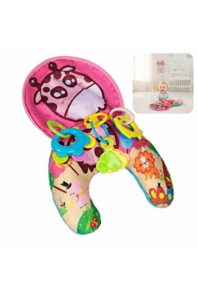 BREZIUM Pernă interactivă pentru bebeluși, 0+ luni, roz