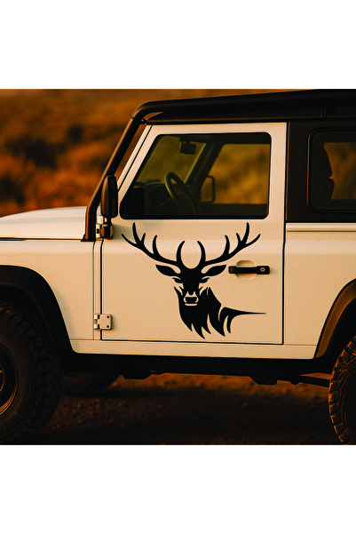 StickITsibiu Savage Deer – Stickere Auto 4×4 Off-Road – Dimensiuni 20x19 cm.